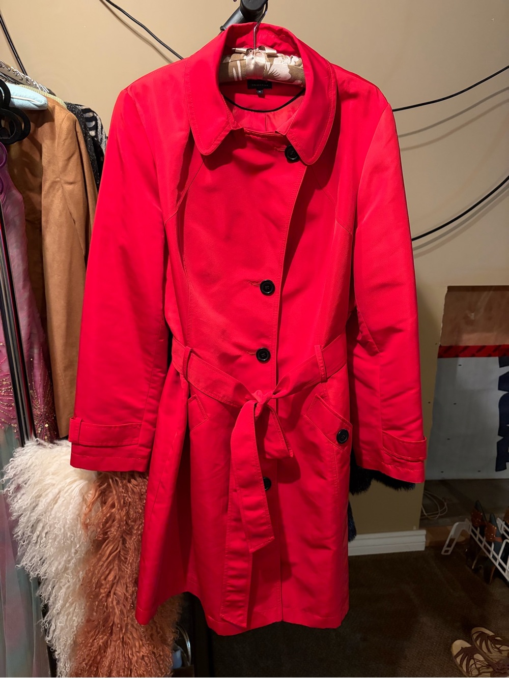Marks & Spencer Red Womens Trench Coat with Belt